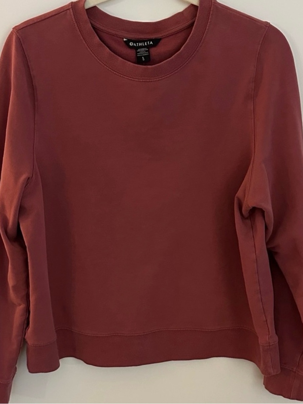 Athleta Retroterry Crewneck Sweatshirt in Mauve/Red